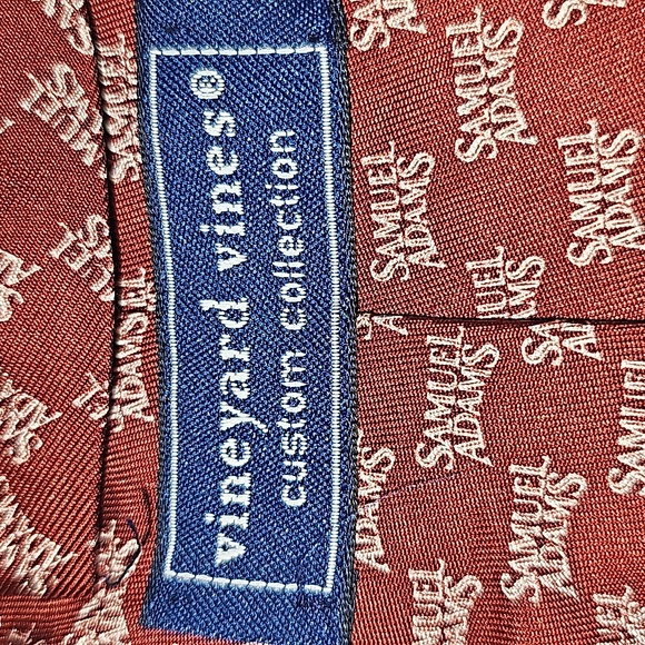 Vineyard Vines Custom Collection Samuel Adams 100% Silk Tie - Picture 5 of 8